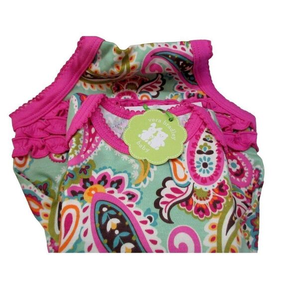 Vera Bradley Baby Tutti Frutti Ruffled Bottom Bodysuit Boxed Sz 3-6 Months NEW - Picture 5 of 7